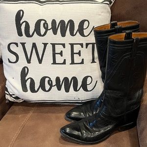 LUCCHESSE BAKER MEN'S BOOTS- Black Size 9-10-**FREE SHIPPING